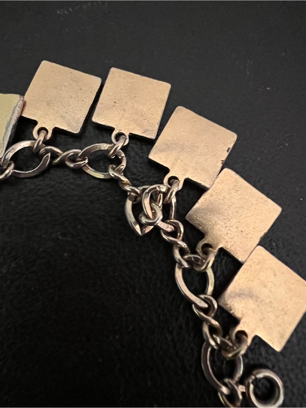 Vintage Nautical I Love You Signal Flag Gold Tone Charm Bracelet - Picture 4 of 6